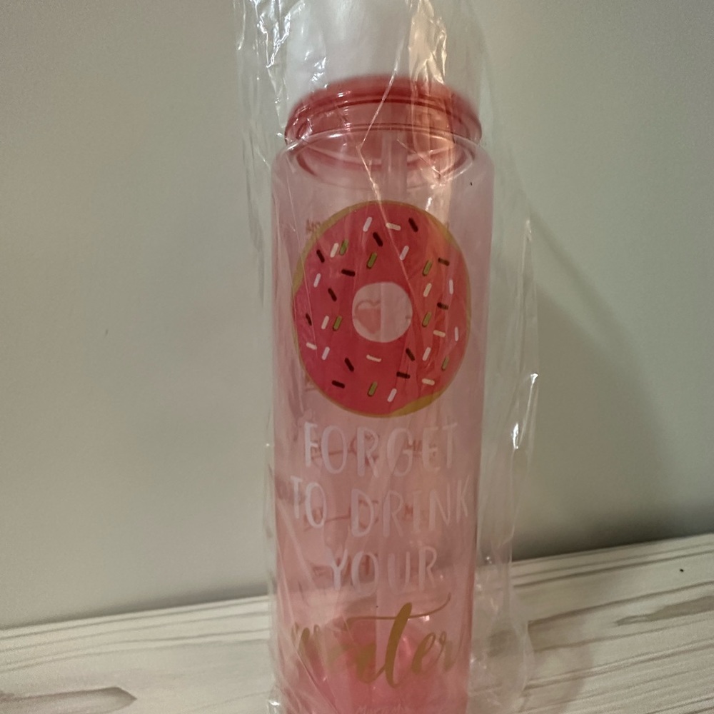 Pink Plastic Water Bottle